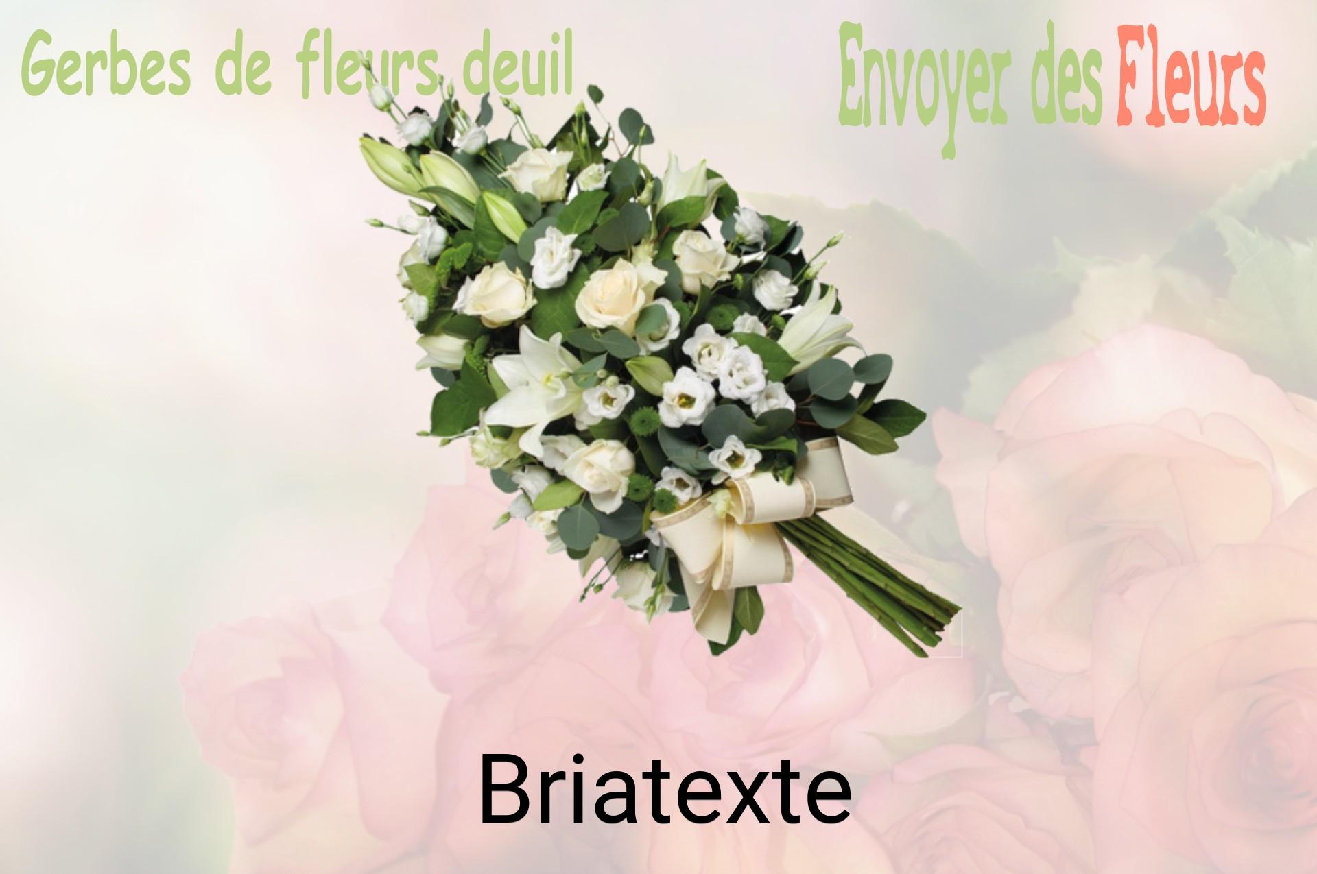 Gerbe de fleurs de deuil livrée à Briatexte